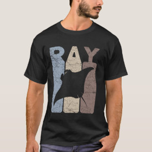 T-shirt Manta Ray Vintage Stingray Rétro Océanologie