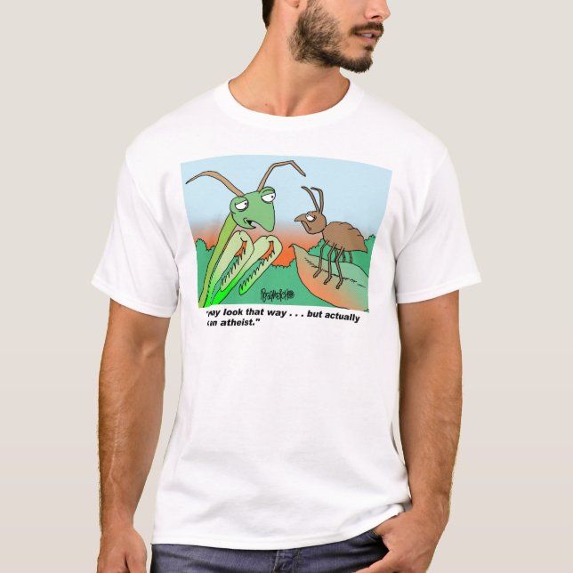 T-shirt Mante de prière d'Athiest (Devant)