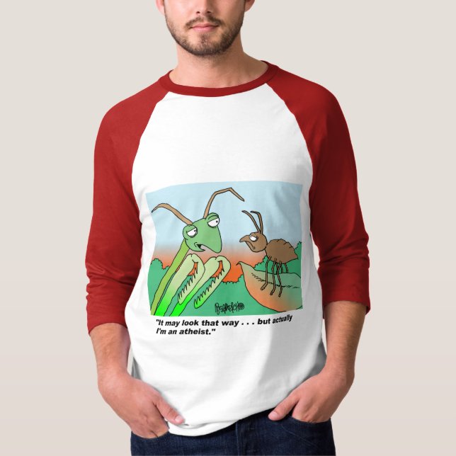 T-shirt Mante de prière d'Athiest (Devant)