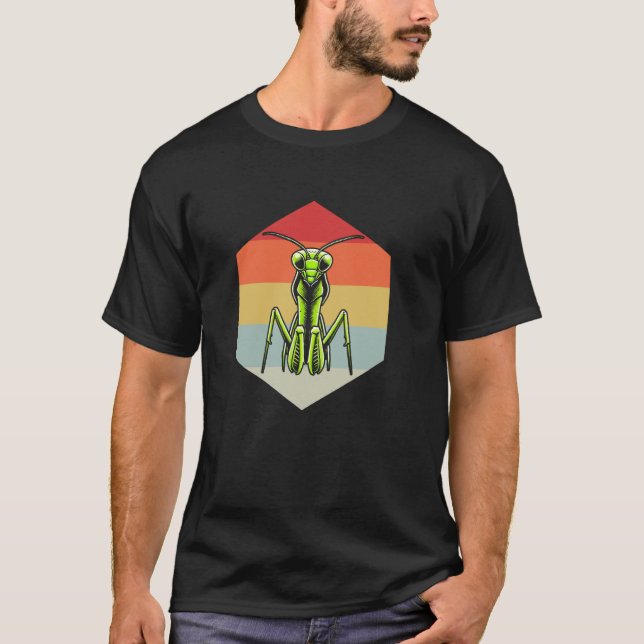 T-shirt Mante religieuse capture d'insectes collectionneur (Devant)