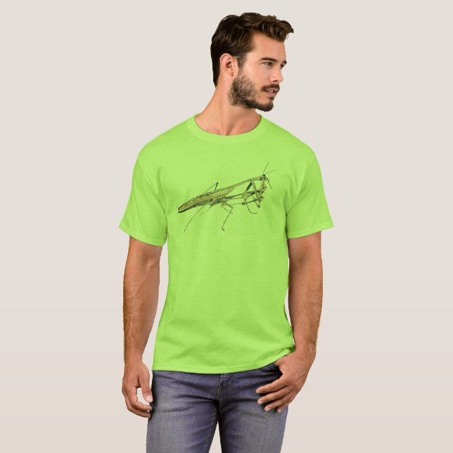 T-shirt Mante religieuse en vert (Devant entier)