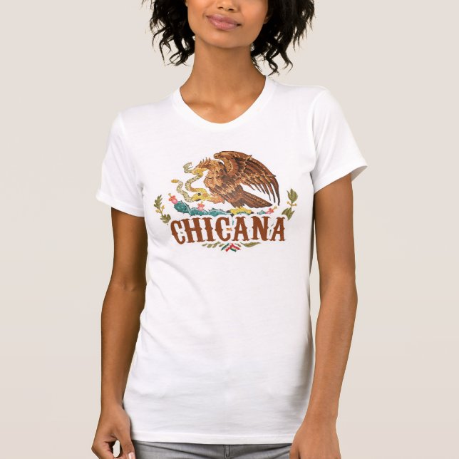 T-shirt Manteau de Chicana Mexique des bras (Devant)