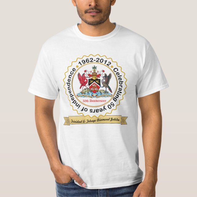 T-shirt Manteau de conception d'anniversaire du Trinidad (Devant)