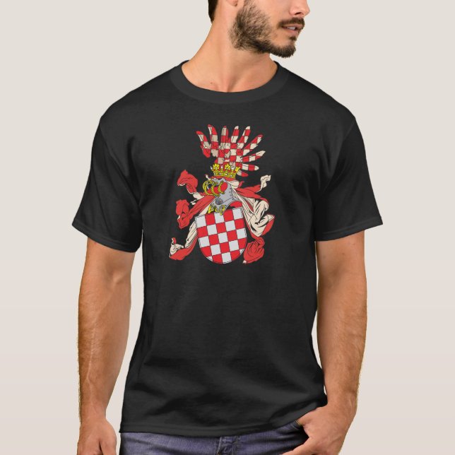 T-shirt Manteau de la Croatie des bras (19ème siècle) (Devant)