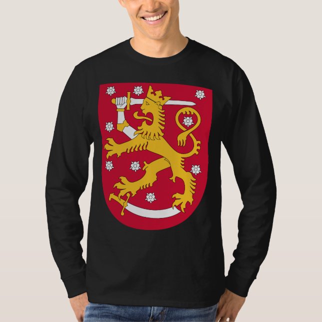 T-shirt Manteau de la Finlande des bras fi (Devant)