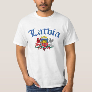 T-shirt Manteau de la Lettonie des bras