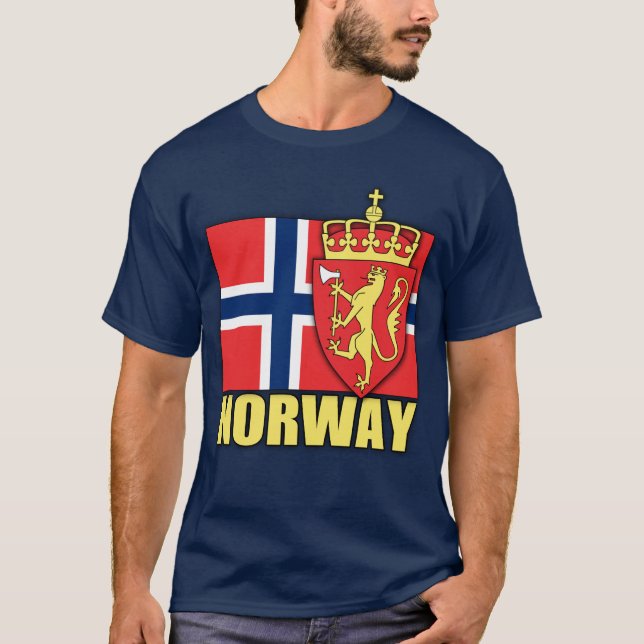 T-shirt Manteau de la Norvège des bras (Devant)
