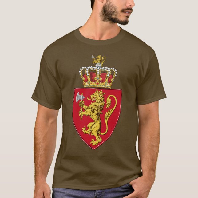 T-shirt Manteau de la Norvège des bras (Devant)