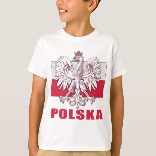 T-shirt Manteau de la Pologne Polska des bras