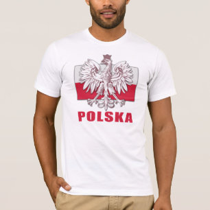 T-shirt Manteau de la Pologne Polska des bras