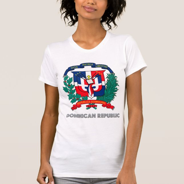 T-shirt Manteau de la République Dominicaine des bras (Devant)