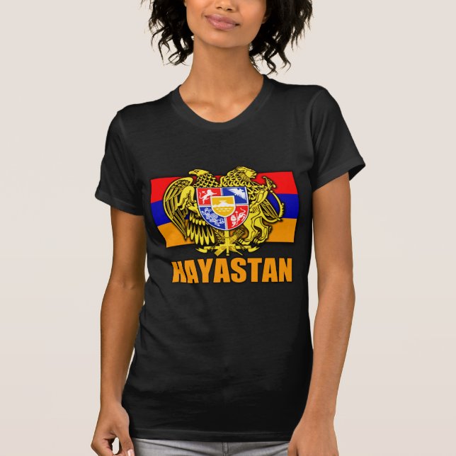 T-shirt Manteau de l'Arménie Hayastan des bras (Devant)