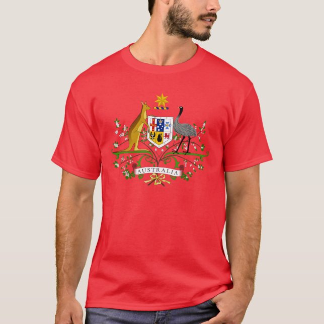 T-shirt Manteau de l'Australie des chemises de bras (Devant)