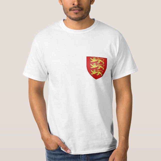 T-shirt Manteau de lions de l'Angleterre 3 des bras (Devant)