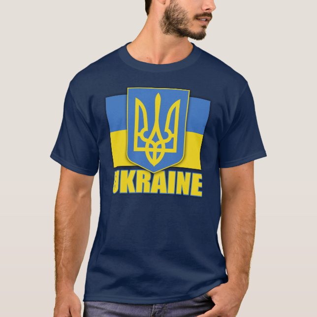 T-shirt Manteau de l'Ukraine des bras (Devant)