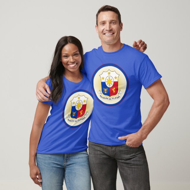 T-shirt Manteau des Philippines forme de cercle (Unisexe)