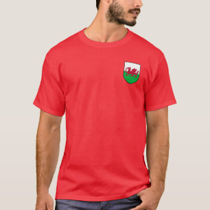 T-shirt Manteau du Pays de Galles de la chemise V1 de bras