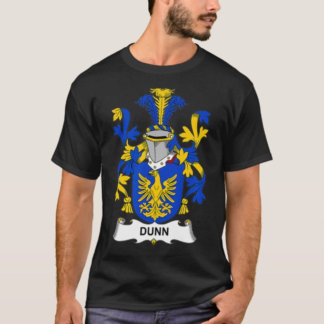 T-shirt Manteau Dunn Armoiries de la famille Crest (Devant)