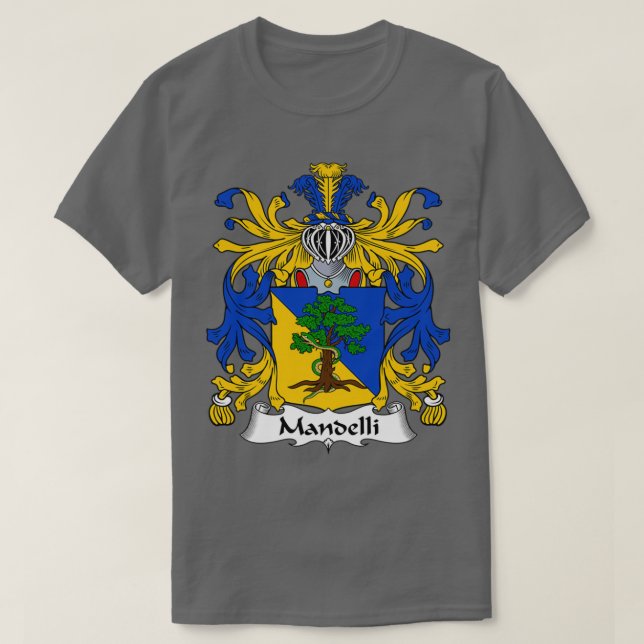 T-shirt Manteau Mandelli Armoiries de la famille Crest (Design devant)