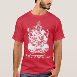 T-shirt Mantra Ganesh Avec Sanskrit Ganesha