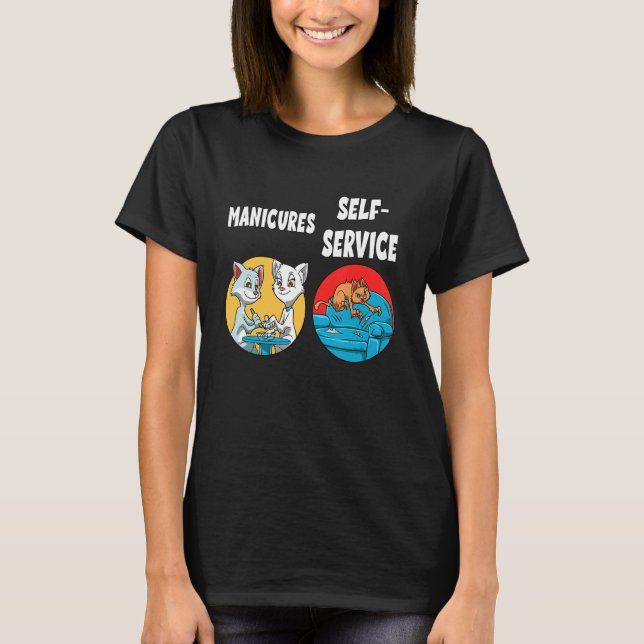 T-shirt Manucure Coupe des Griffes de Chats pour un Chat   (Devant)