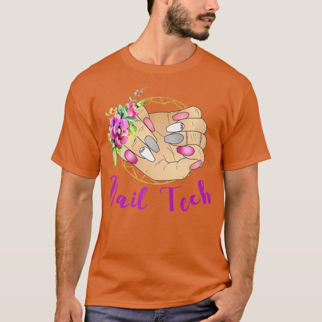 T-shirt Manucure technique à ongle mignon technicien d'art (Devant)
