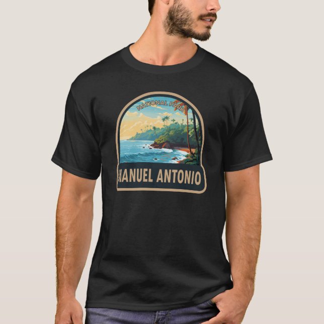 T-shirt Manuel Antonio Parc National Travel Art Vintage (Devant)