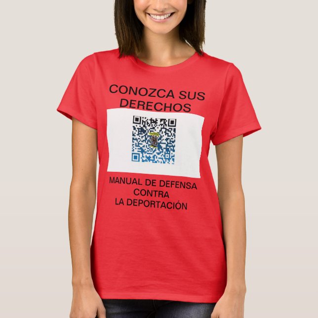 T-SHIRT MANUEL DE DEFENSA CONTRA LA DEPORTACIÓN (Devant)