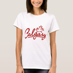 T-shirt Manuscrit de feuille de Calgary