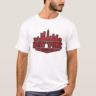 T-shirt Manuscrit de style de bloc de Brooklyn New York  