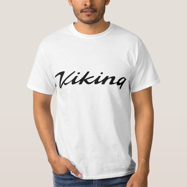 T-shirt Manuscrit d'emblème de Viking de groupe de travail (Devant)