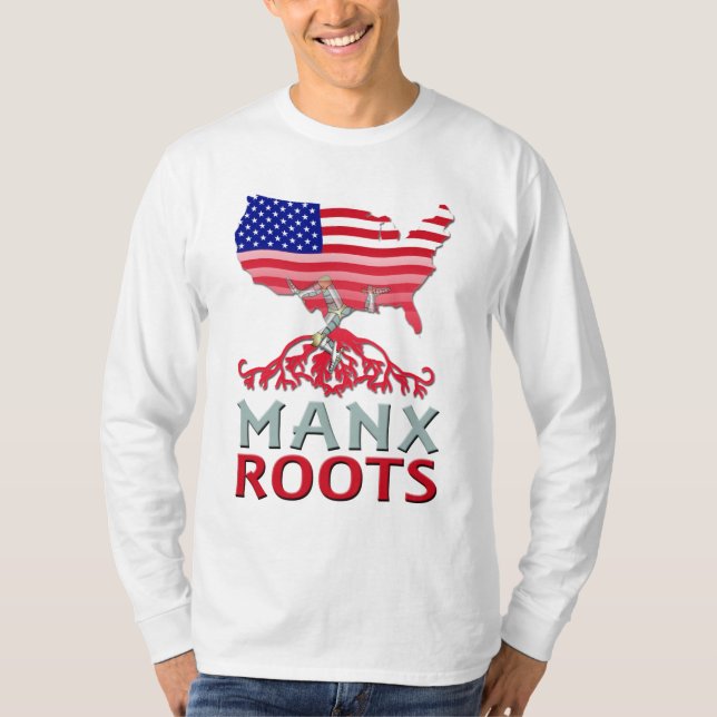 T-shirt Manx American Roots, île de Man (Devant)