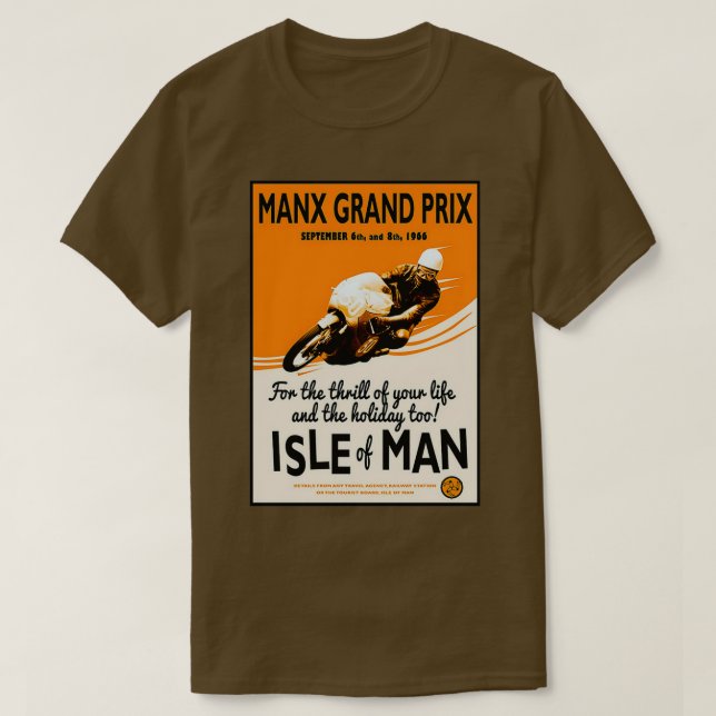 T-shirt MANX GRAND PRIX Motorcycle Racing Imprimer (Design devant)