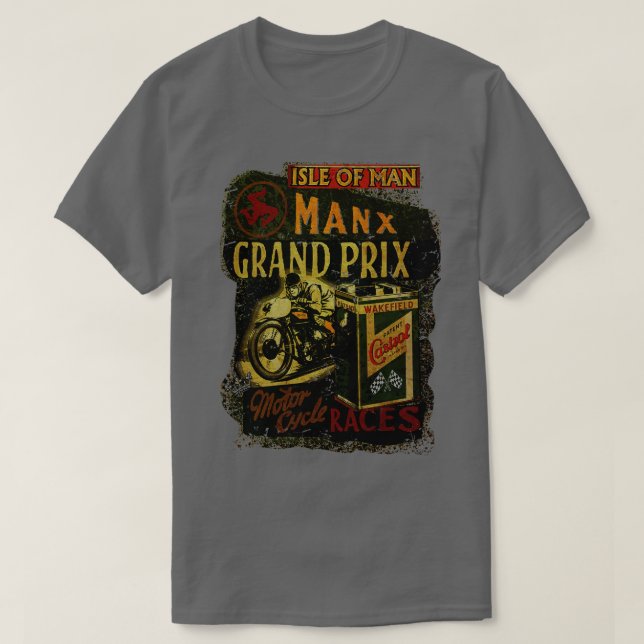 T-shirt Manx Motorcycle Course Isle Of Man tt (Design devant)