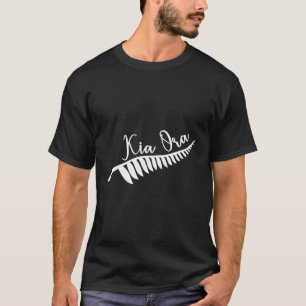 T-shirt Maori Kia Ora Silver Fern Tribal Tattoo Nouvelle-Z