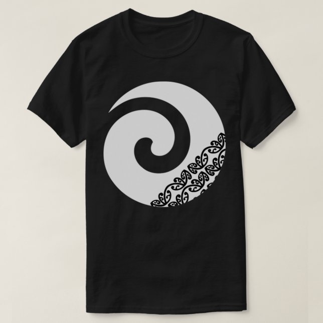 T-shirt Maori Koru Nouveau Début Icône Blanc (Design devant)