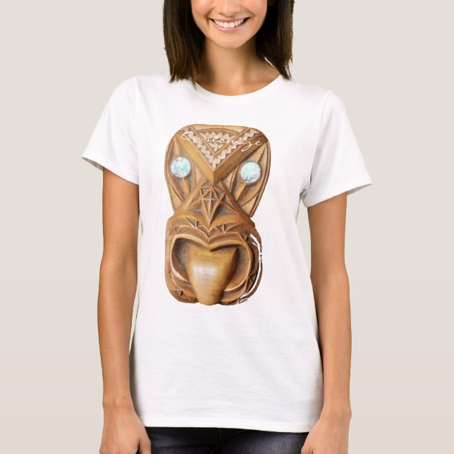 T-shirt Maori sculptée Tiki Face Thunder_Cove (Devant)