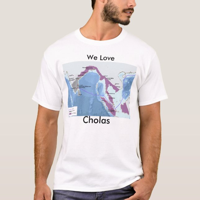 T-shirt map_new, nous aimons, Cholas, tamils (Devant)