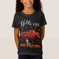 Maple German Shepherd Leaf Automne Automne Rouge T