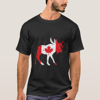 T-shirt Maple Leaf Animal Drapeau canadien Canada