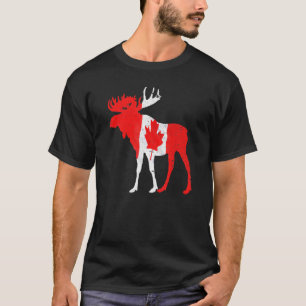 T-shirt Maple Leaf Animal Drapeau canadien Canada