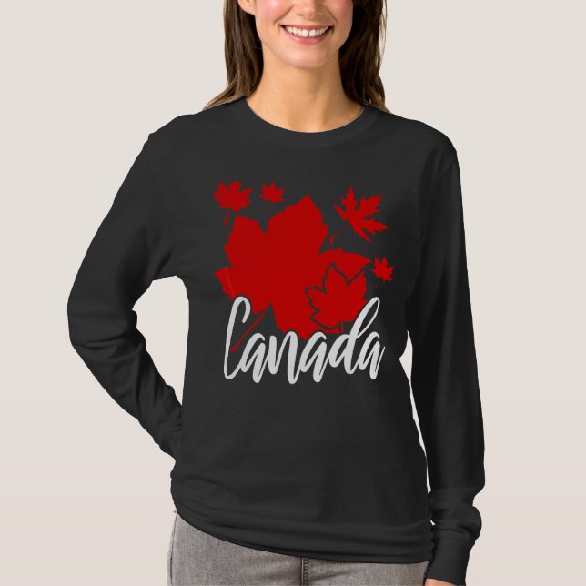 T-shirt Maple Leaf Canada Pays Canada (Devant)