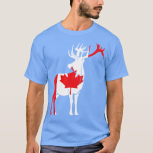 T-shirt Maple Leaf Deer Canada