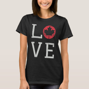 T-shirt Maple Love Canada Day Fier Drapeau canadien Canada