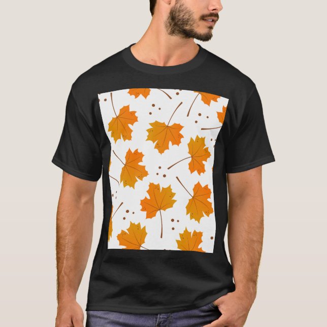 T-shirt Maple Mirth : Feuilles d'automne de dessin (Devant)