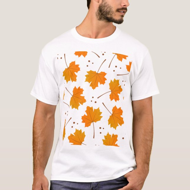 T-shirt Maple Mirth : Feuilles d'automne de dessin (Devant)