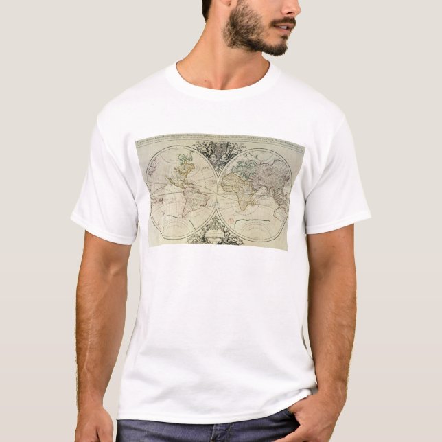 T-shirt Mappamonde Geo-Hydrographique (Devant)
