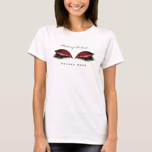 T-shirt Maquillage Artiste Beuty Lashes Burgundy Ruby Part