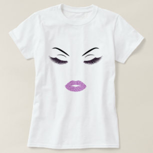 T-shirt Maquillage avec effet parties scintillant