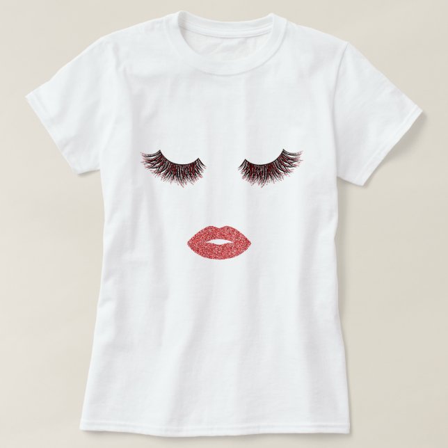 T-shirt Maquillage avec effet parties scintillant (Design devant)